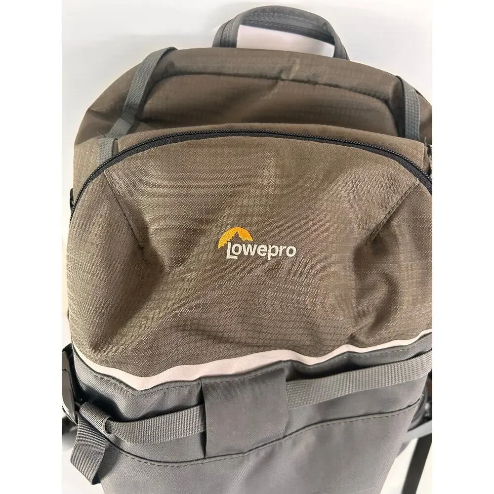 Lowepro Flipside Trek BP 450 AW DSLR Camera Hiking Backpack Gray Green